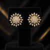 Gleaming gold and diamond earrings